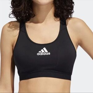 adidas Black Alphaskin Racerback Sports Bra